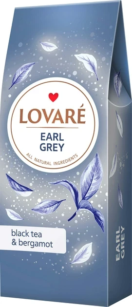 Чай чорний байховий цейлонський з бергамотом Lovare Earl Grey 80г Україна