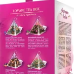 Подарунковий набір 4 сорти чаю Lovare + скляна чашка 56г