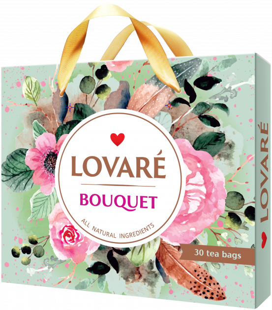 Чай Lovare Асорті "Букет" Bouquet 6 видів по 5 пакетів (30 шт.) у сумочці