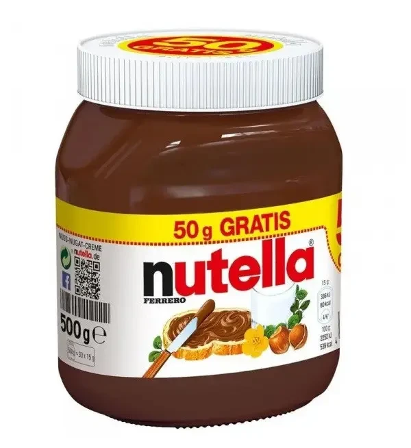Шоколадно-горіхова паста NUTELLA з лісовими горіхами Ferrero 500 г +50 г Німеччина