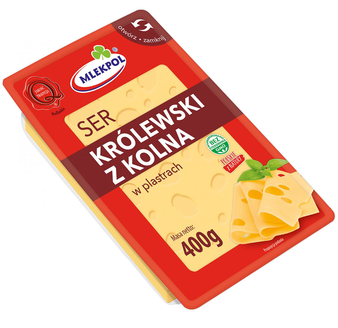 Сир у пластинках Mlekpol Krolewski z kolna 400 г Польща