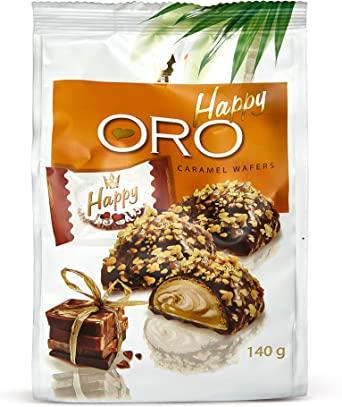 Цукерки вафельні карамельні Happy ORO 140 г Польща