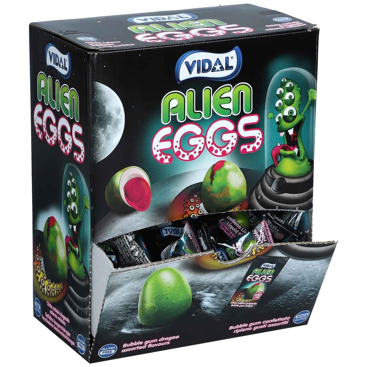 Жувальні гумки Інопланетне яйце БЕЗ ГЛЮТЕНА Vidal Alien Eggs (200шт х 5 г) Іспанія