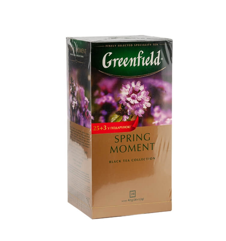 Чай чорний з чебрецем Greenfield "Spring Moment" (28 пакетиків х 1.5г) 42г