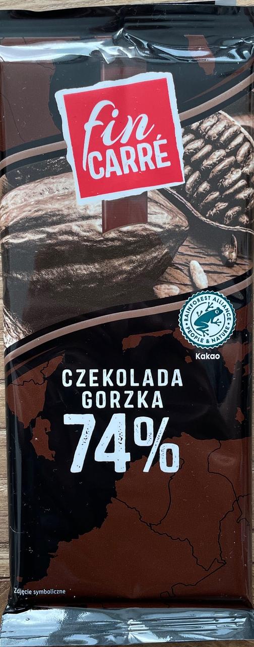 Шоколад гіркий чорний 74% Fin Carre 100 г Німеччина