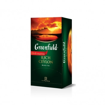 Чай чорний пакетований Greenfield "Rich Ceylon" (28 х 2г) 56г