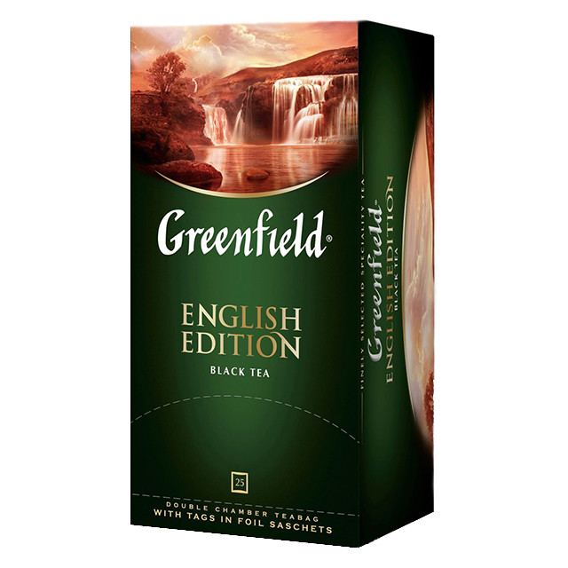 Чай чорний цейлонський байховий Greenfield "English Edition" (25 пакетиків х 2г) 50г
