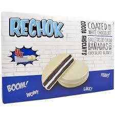 Печиво з ванільним кремом у білому шоколаді Rechok (4x37,5г) 150г Іспанія