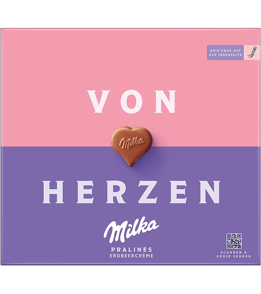 Шоколадні цукерки Праліне з кремом "Від серця" Milka Happy Von Herzen 110 г Швейцарія