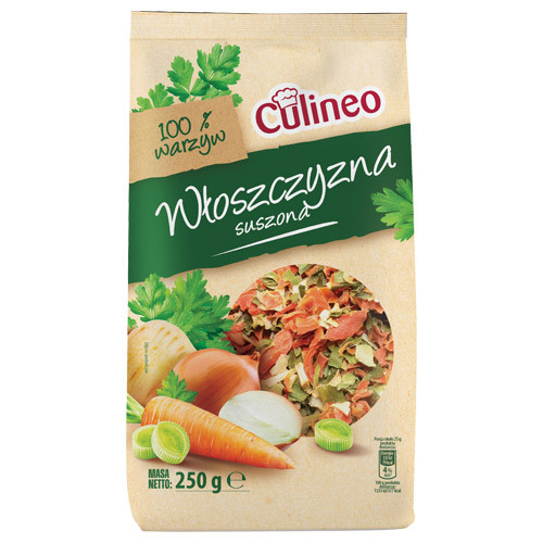 Приправа 100% натуральна овочева суміш Culineo Wloszczyzna suszona 250г Польща