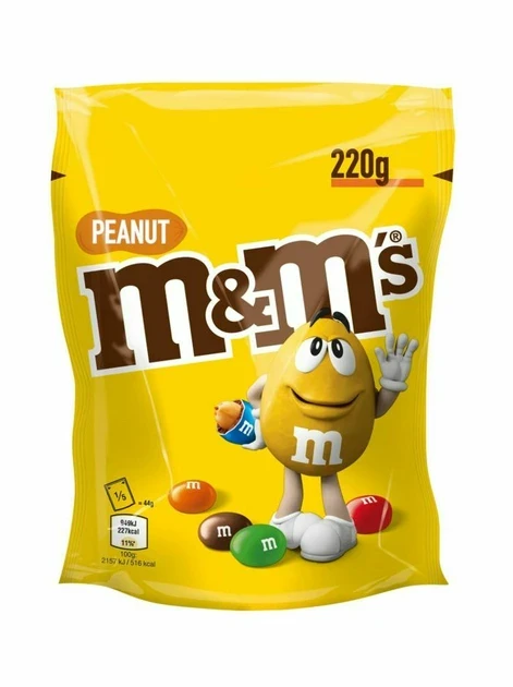Шоколадне драже в кольоровій глазурі з арахісом M&M`S Peanut 220 г Іспанія