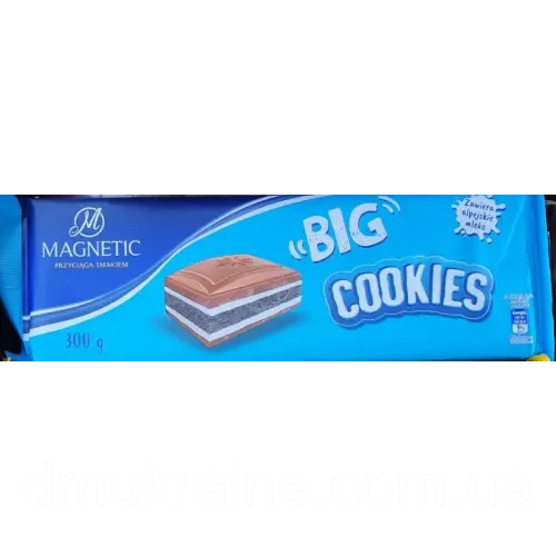 Шоколад із печивом Орео Magnetic Big Cookies 300г Польща