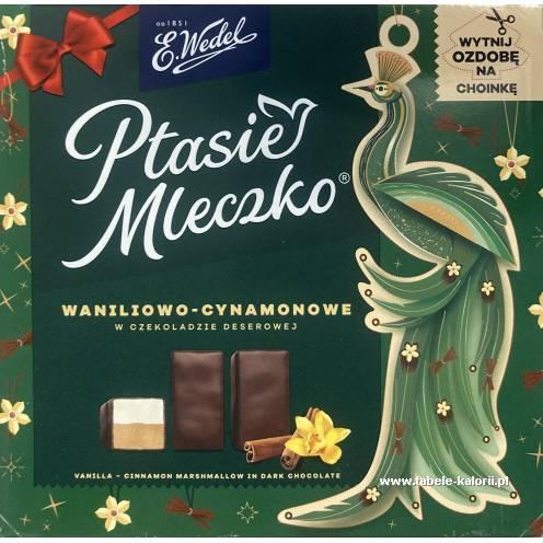 Цукерки пташине молоко з ванільно-коричним мусом у темному шоколаді E.Wedel Ptasie Mleczko 360г Польща