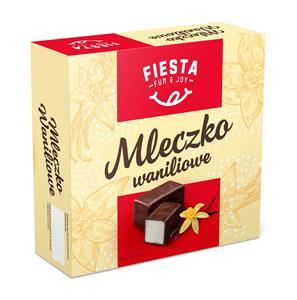Цукерки пташине молоко з ванільним смаком у шоколаді Fiesta Mleczko Waniliowe380г Польща