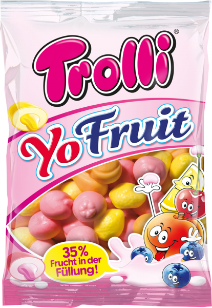 Цукерки желейні з фруктовою начинкою Trolli Yo Fruit 200г Німеччина
