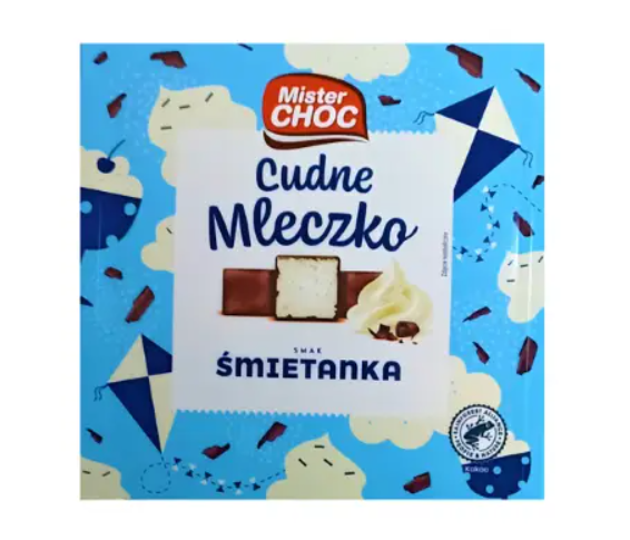 Цукерки Пташине молоко з кремом суфле MISTER CHOC Mleczko smak smietanka 380г Німеччина