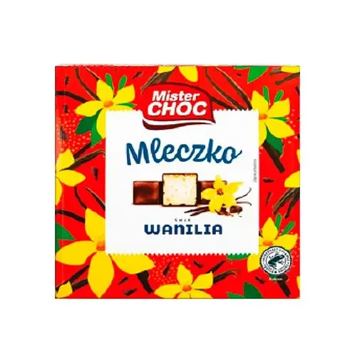 Цукерки Пташине молоко з ванільним смаком MISTER CHOC Mleczko Wanilia 380г Німеччина