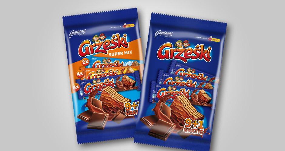 Вафлі в молочному шоколаді Супер Мікс Grzeski Goplana Super Mix (10x36г) 360 г Польща
