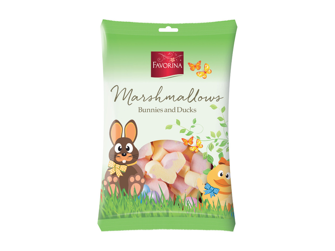 Маршмеллоу Зайчики та качки Favorina Marshmallows Bunnies and Ducks 200г Німеччина