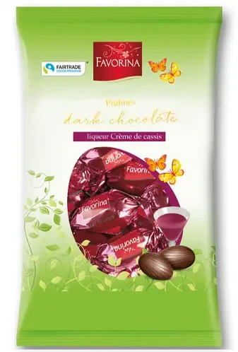 Шоколадні яйця з лікером "Касис" Favorina Creme de Cassis 150 г Німеччина