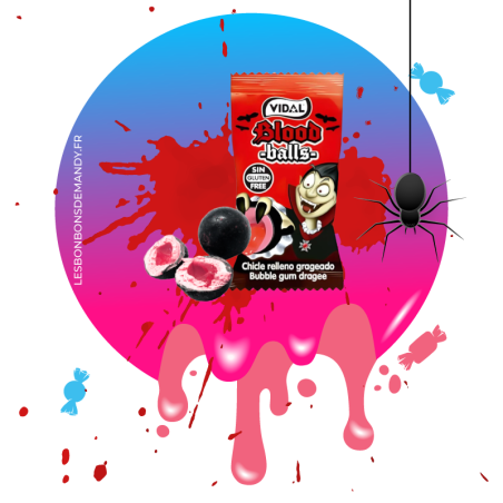 Жувальні гумки БЕЗ ГЛЮТЕНА Криваві Vidal Blood Balls 5 г Іспанія
