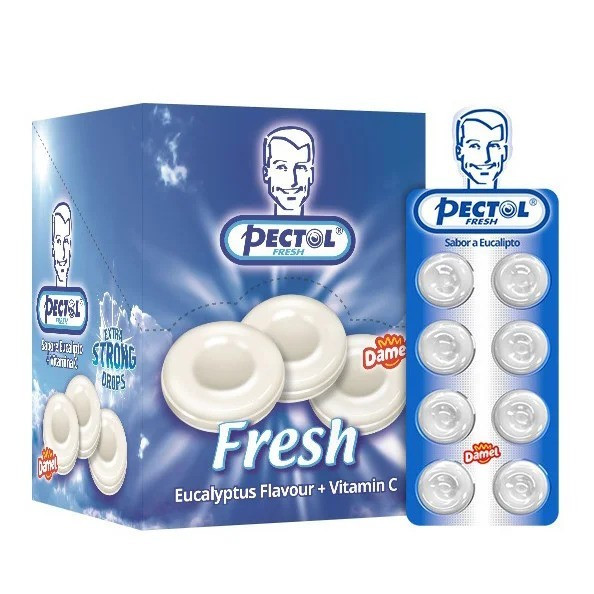 Льодяники Евкаліпт+вітамін З Pectol Eucalyptus Flavour + Vitamin C Damel 20г Іспанія