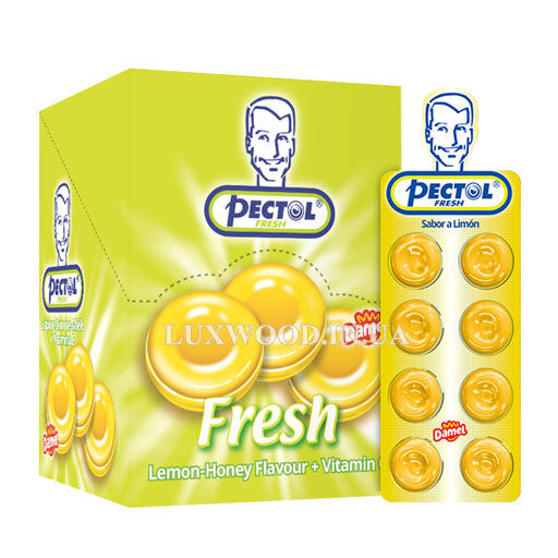 Льодяники Лимон+вітамін З Pectol Lemon Flavour + Vitamin C Damel 20г Іспанія