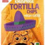 Чіпси кукурудзяні зі смаком сиру Knusprige Tortilla Chips Nacho Cheese 150г Німеччина