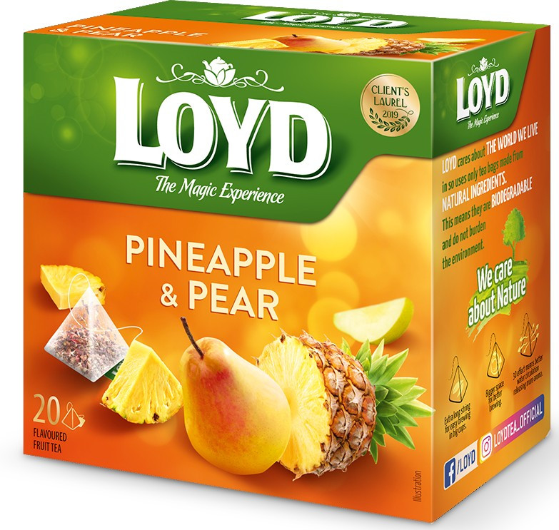 Чай з ананасом та грушею Loyd Pineapple&Pear 20 пірамідок (40г) Польща