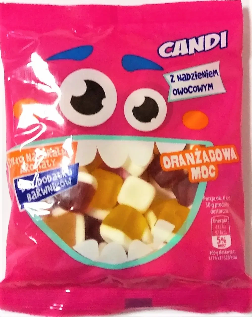 Цукерки желейні з фруктовою начинкою Сила Апельсина CANDI Oranzadowa Moc 200г Польща