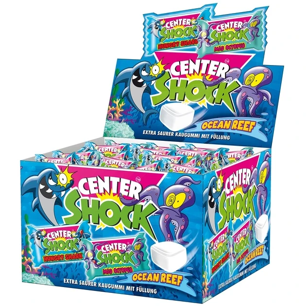 Жувальна гумка Морський Риф Center Shock Ocean Reef (кисла малина) 4г Італія