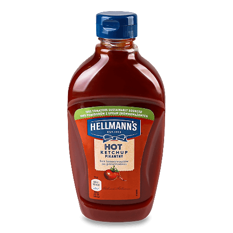 Кетчуп пікантний гострий Hellmann's HOT Ketchup pikantny 470г Нідерланди
