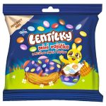Шоколадні міні-яйця з молочним кремом і кольоровими драже Lentilky Orion 81 г Італія