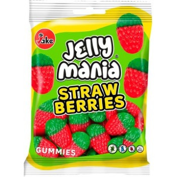 Желейні цукерки БЕЗ ГЛЮТЕНУ І ЛАКТОЗИ Jelly Mania Strawberries Jake 100г Іспанія