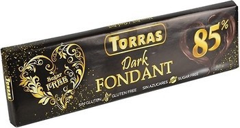 Шоколад без цукру та глютену Dark Fondant 85% Torras Іспанія 250 г