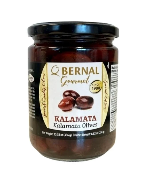 Оливки маслини БЕЗ ГЛЮТЕНУ Bernal Gourmet  Kalamata Olives 436г Іспанія