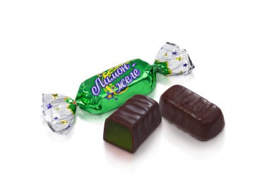 Цукерки глазуровані желейні Лимон Же ТМ Бісквіт Шоколад 1кг