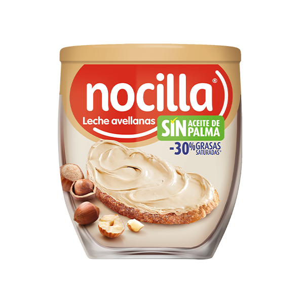 Молочна паста з фундуком БЕЗ ГЛЮТЕНА, БЕЗ ПАЛЬМОВОГО МАСЛА Nocilla leche avellanas 180 г Іспанія