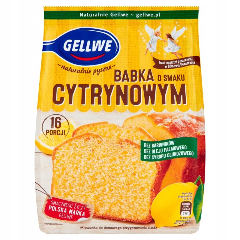 Суміш для лимонного кексу Gellwe Babka o smaku cytrynowym 375 г Польща