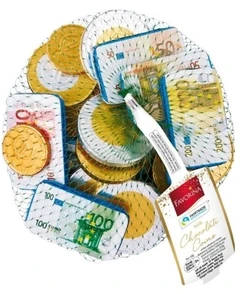 Шоколад молочний Euro Монети Favorina Banknoty i Monety 150 г Німеччина