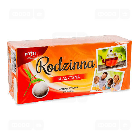Чай чорний Класичний пакетований Posti Rodzinna Klasyczna (80 шт. х 1,4 г) 112 г Польща
