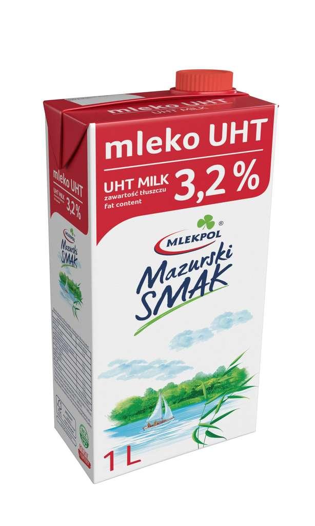 Молоко 3.2% жир.Mlekpol Mleko 1 л Польща