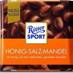 Шоколад Ritter sport HONIG-SALZ-MANDEL (з медом-солю-мінделем) Німеччина 100 г