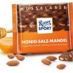 Шоколад Ritter sport HONIG-SALZ-MANDEL (з медом-солю-мінделем) Німеччина 100 г