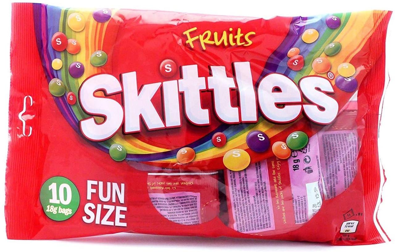 Драже фруктове Skittles Fruits (18x18г) 324г Німеччина