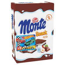 Бісквітно-горіхове тістечко з молочно-шоколадною начинкою Zott Monte Snack (4x29г) 116г Німеччина