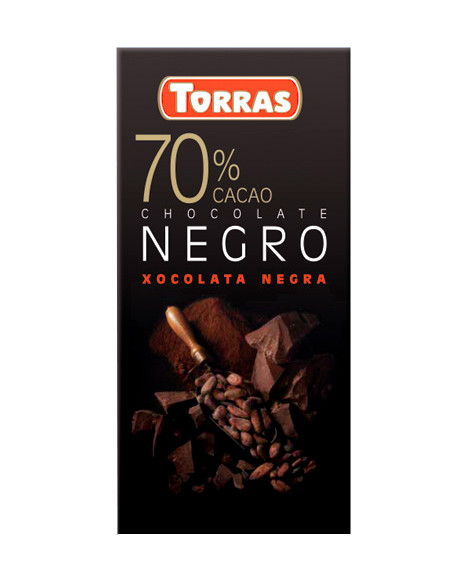 Шоколад чорний 70% какао БЕЗ ГЛЮТЕНА Torras Negro Іспанія 80г