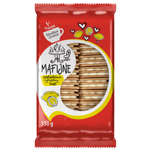 Печиво-сендвіч із вершково-лимонним кремом "Мафія" Dr.Gerard Mafijne 330г Польща