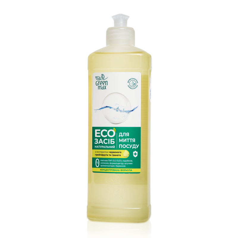 Eкозасіб натуральний для миття посуду Green Max  500мл
