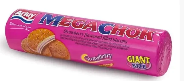 Печиво сендвіч Mega Choc Strawberry Arluy Іспанія 500 г